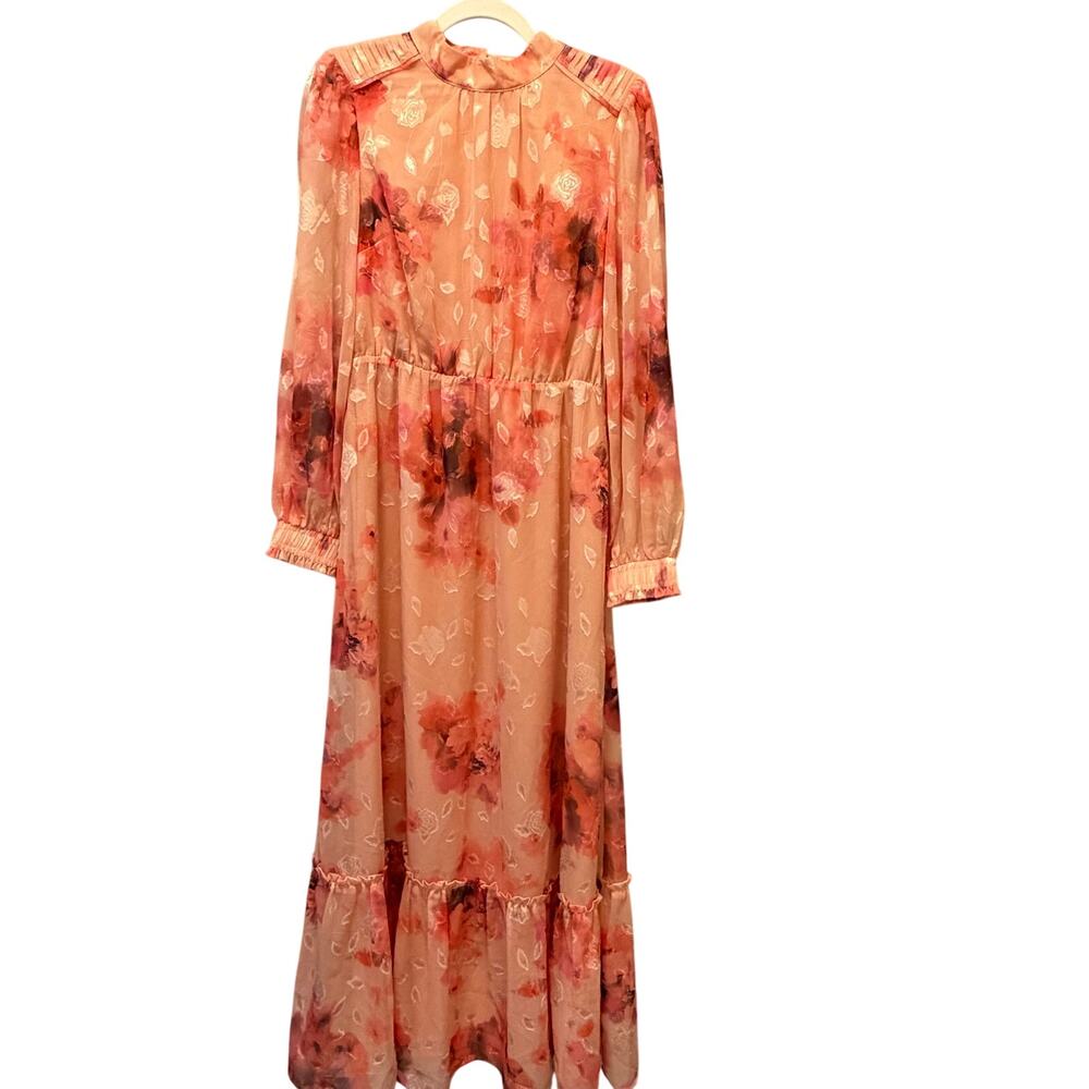 Lost + Wander Floral Affair Maxi Dress - Peach, Pink, Purple